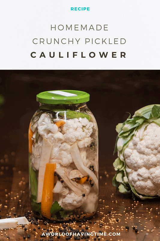 homemade pickled cauliflower cruncy easy