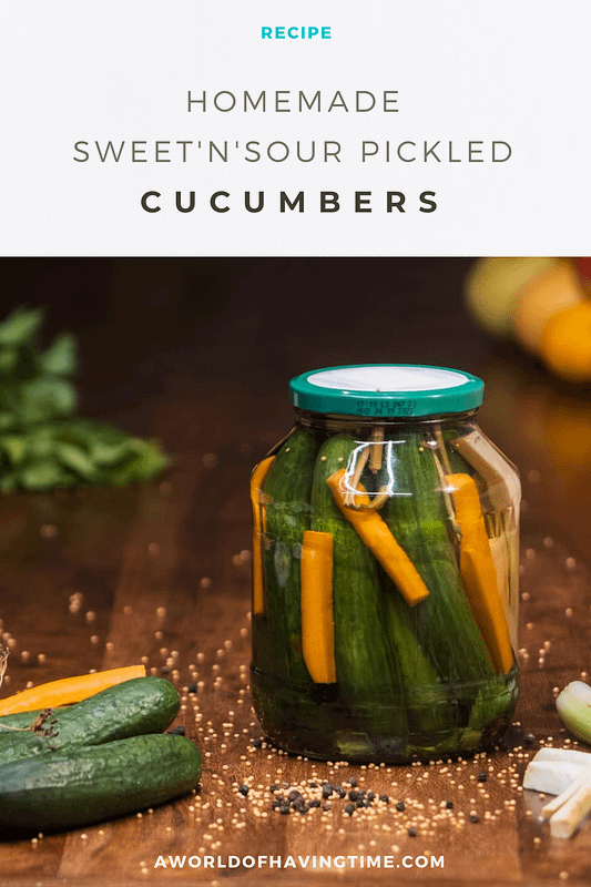 pickled cucumbers sweet and sour recipe pinterest